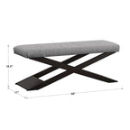 Banc Bosworth 48 en bois à piètement en X par iNSPIRE Q Classic