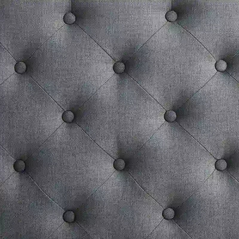 Pouf carré capitonné Abigal couleur anthracite