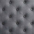 Pouf carré capitonné Abigal couleur anthracite