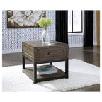 Johurst Casual Grayish Brown Rectangular End Table
