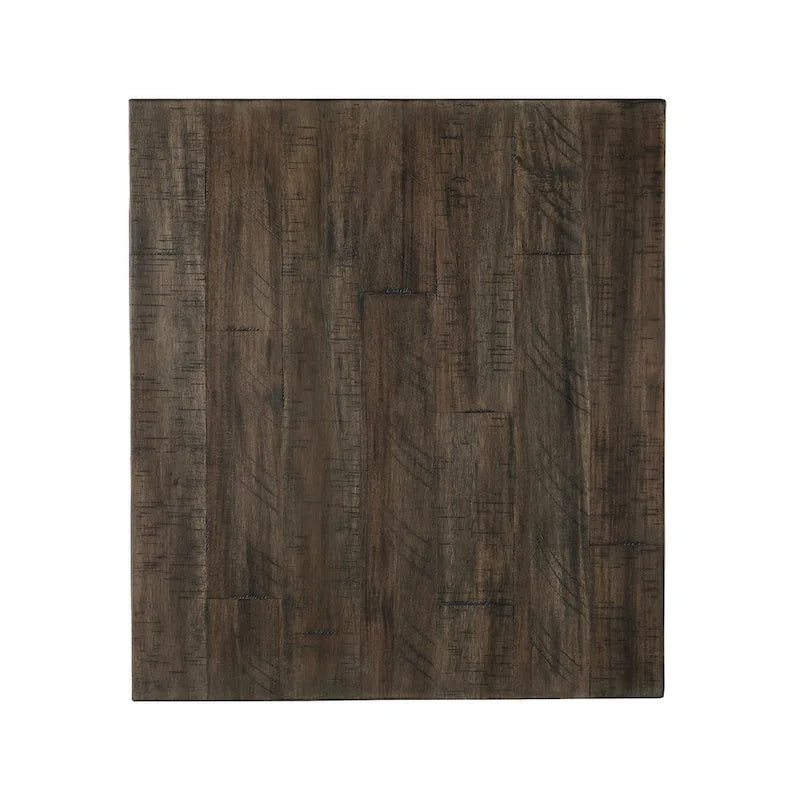 Table d'appoint rectangulaire Johurst, style décontracté, gris-brun