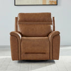 Cooper Leather Power Recliner - Camel