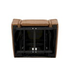 Fauteuil inclinable électrique en cuir Cooper - Camel