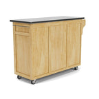 Chariot de cuisine mobile Homestyles Create-a-Cart Natural avec plateau en acier inoxydable