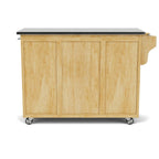 Chariot de cuisine mobile Homestyles Create-a-Cart Natural avec plateau en acier inoxydable