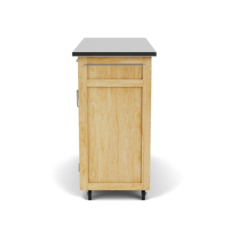 Chariot de cuisine mobile Homestyles Create-a-Cart Natural avec plateau en acier inoxydable