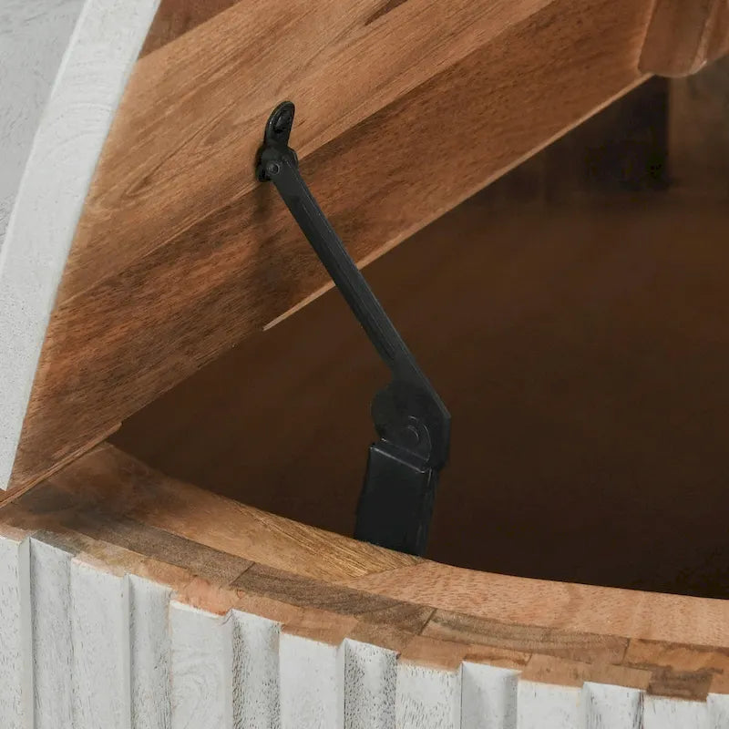 Table basse ronde Maya de Classic Home - 45,7 cm (H) x 101,6 cm (L) x 101,6 cm (P)