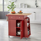 Chariot de cuisine Simple Living rouge Sonoma