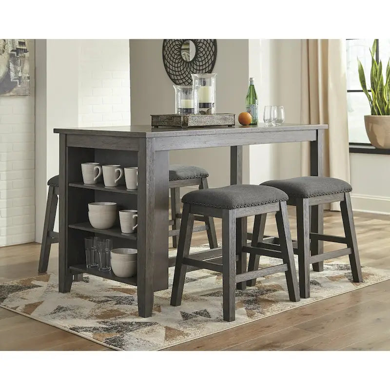 Ensemble de salle à manger 5 pièces hauteur comptoir gris Signature Design by Ashley Caitbrook