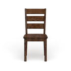 Chaises de salle à manger rustiques en bois à dossier échelle (ensemble de 2) de la marque Furniture of America