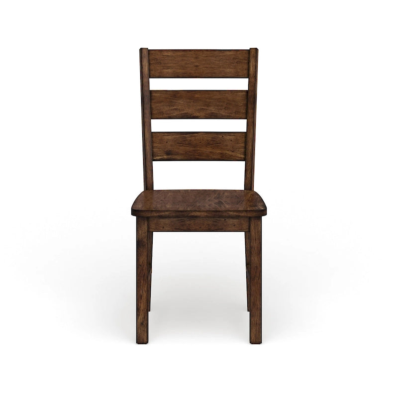 Chaises de salle à manger rustiques en bois à dossier échelle (ensemble de 2) de la marque Furniture of America