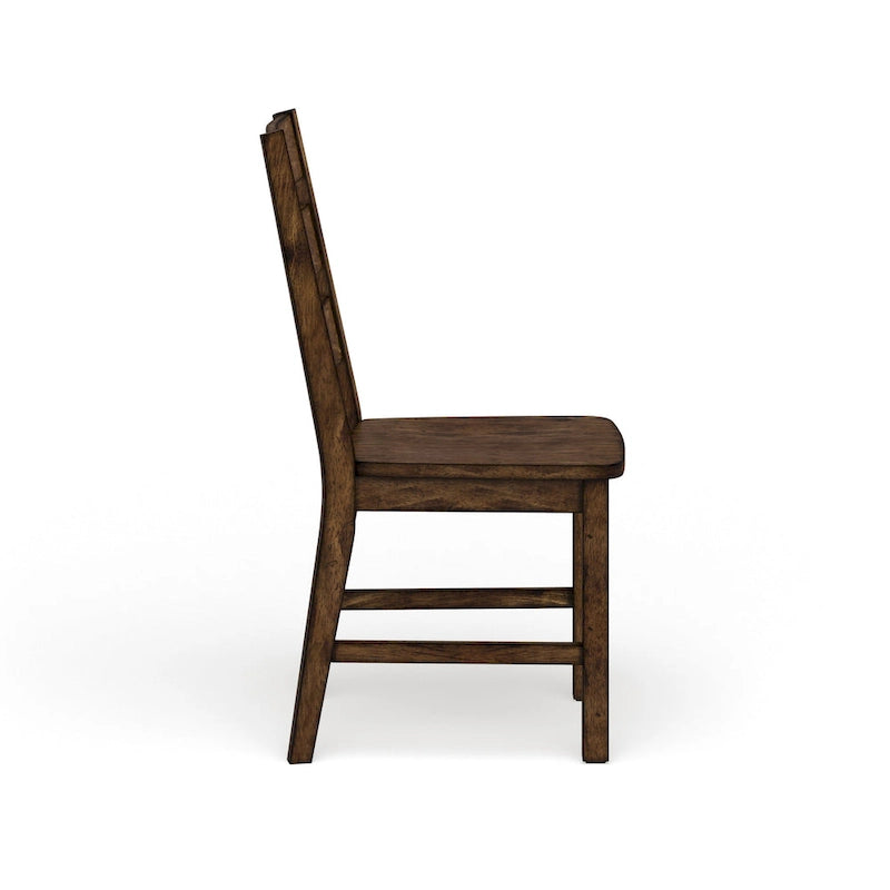 Chaises de salle à manger rustiques en bois à dossier échelle (ensemble de 2) de la marque Furniture of America