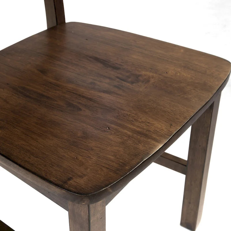 Chaises de salle à manger rustiques en bois à dossier échelle (ensemble de 2) de la marque Furniture of America