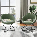 Fauteuil en velours vert, fauteuil d'appoint en velours pour salon, chambre, bureau, canapé une place rembourré