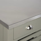 Chariot de cuisine en bois gris The Gray Barn White Squirel