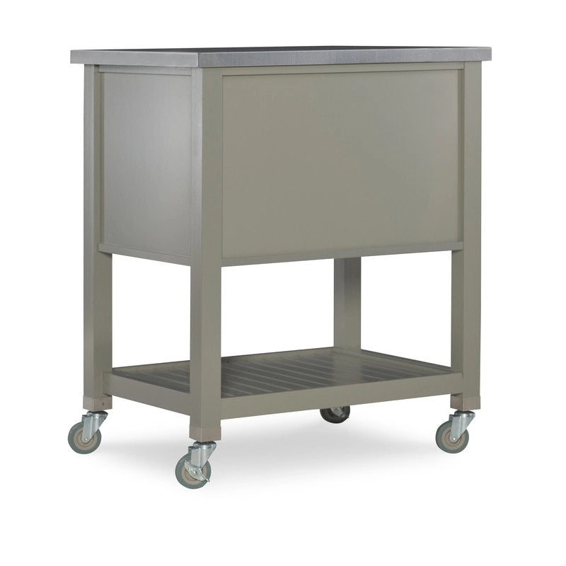Chariot de cuisine en bois gris The Gray Barn White Squirel