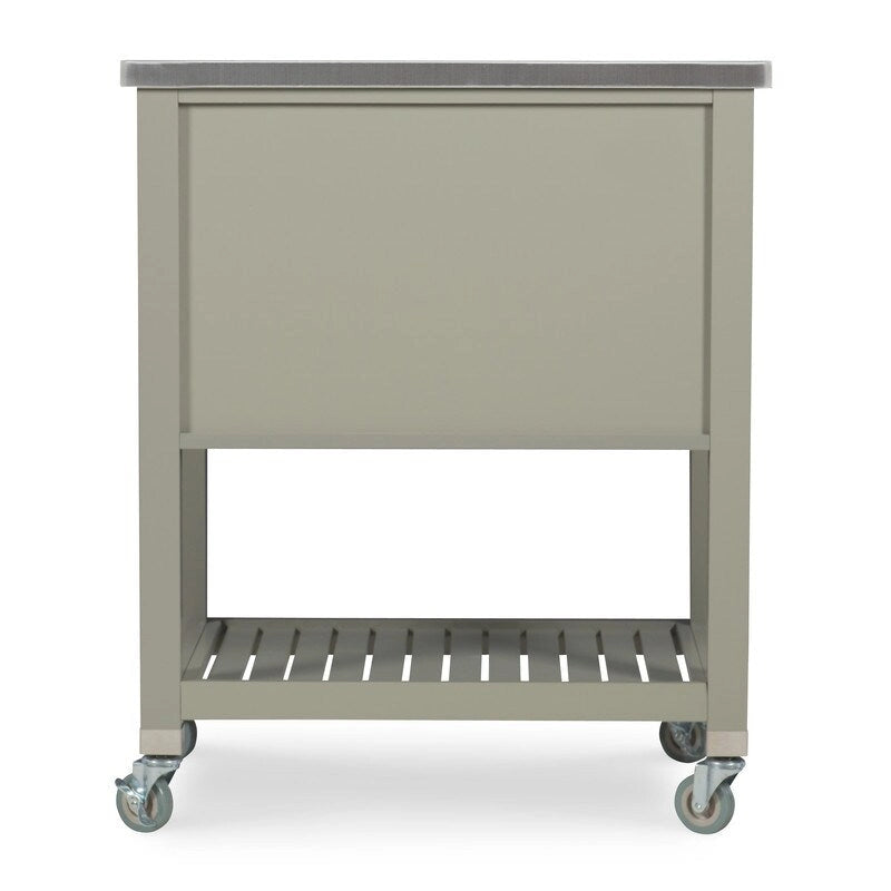 Chariot de cuisine en bois gris The Gray Barn White Squirel