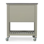 Chariot de cuisine en bois gris The Gray Barn White Squirel