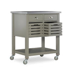 Chariot de cuisine en bois gris The Gray Barn White Squirel