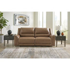 Signature Design by Ashley Trasimeno Caramel Power Reclining Sofa - 92 W x 40 D x 42 H