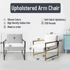 Fauteuil d'appoint bohème chic capitonné Designart, motif carreaux orange marocains - Fauteuil