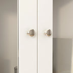 Buffet avec porte en verre acrylique et meuble de rangement en bois et métal