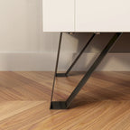 Buffet avec porte en verre acrylique et meuble de rangement en bois et métal