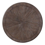 Ensemble de salle à manger rond Cornerways Traditional en bois massif brun avec pied central, par The Gray Barn