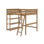 Lit mezzanine double Max and Lily avec bibliothèque