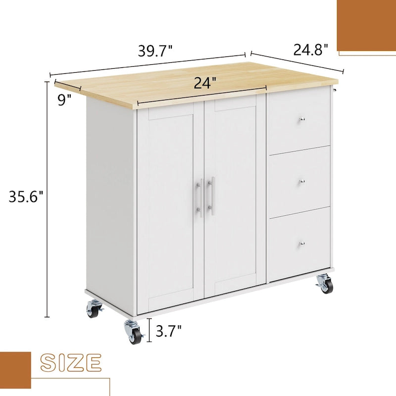 Chariot de rangement Futzca pour îlot de cuisine - Non applicable