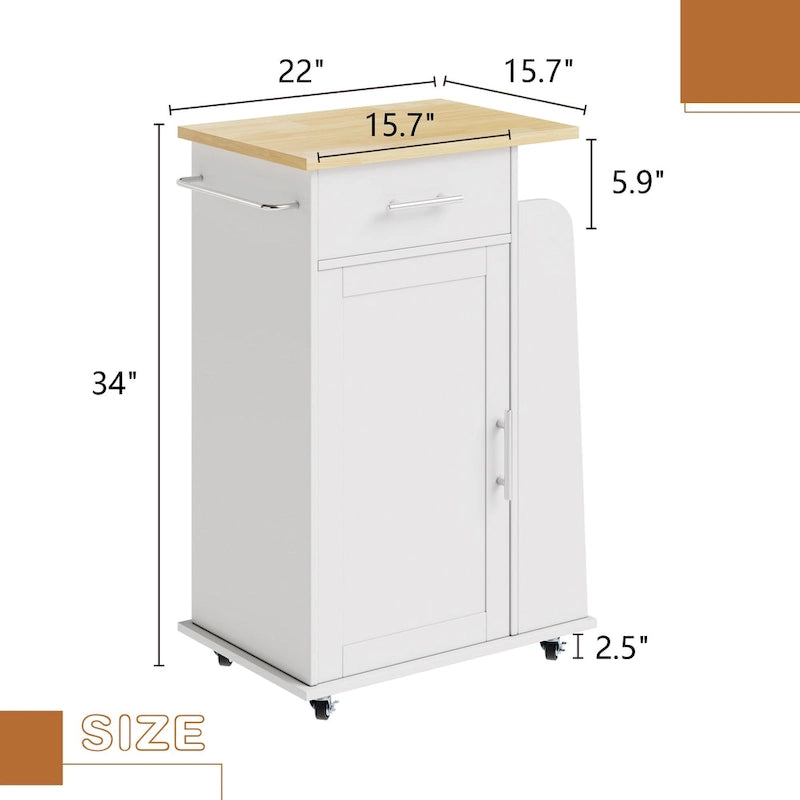 Chariot de rangement Futzca pour îlot de cuisine - Non applicable