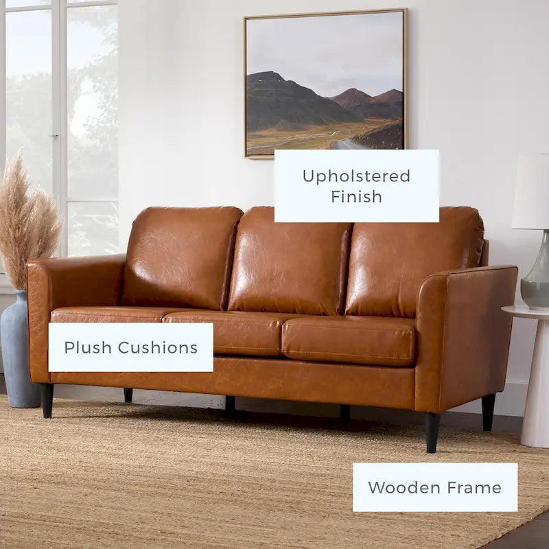 Canapé Brookside Clara 73 à accoudoirs incurvés et capitonnés