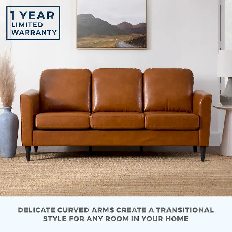 Canapé Brookside Clara 73 à accoudoirs incurvés et capitonnés