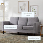 Canapé Brookside Clara 73 à accoudoirs incurvés et capitonnés