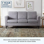 Canapé Brookside Clara 73 à accoudoirs incurvés et capitonnés