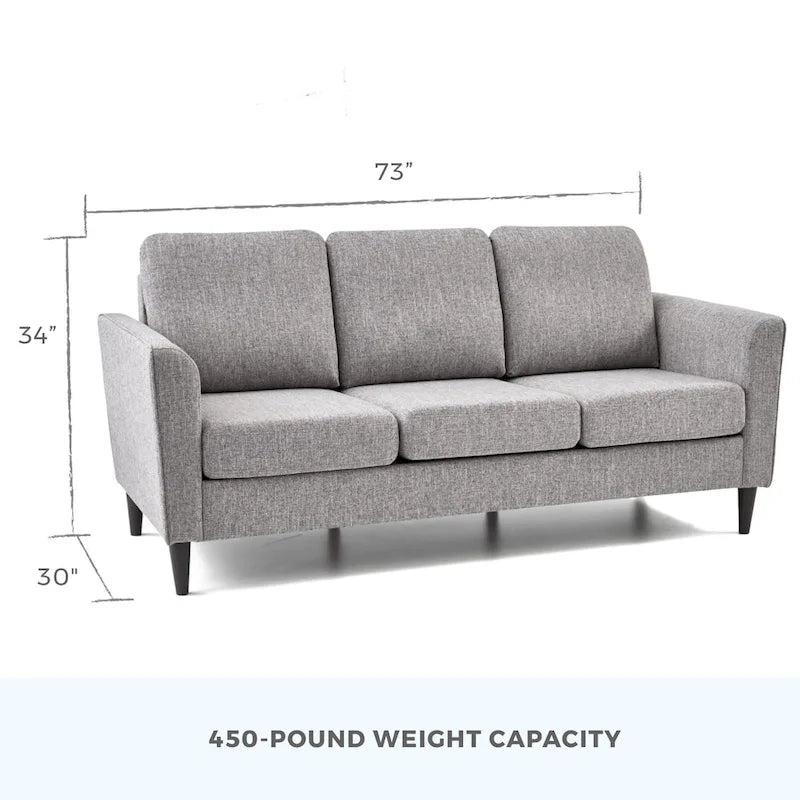 Canapé Brookside Clara 73 à accoudoirs incurvés et capitonnés