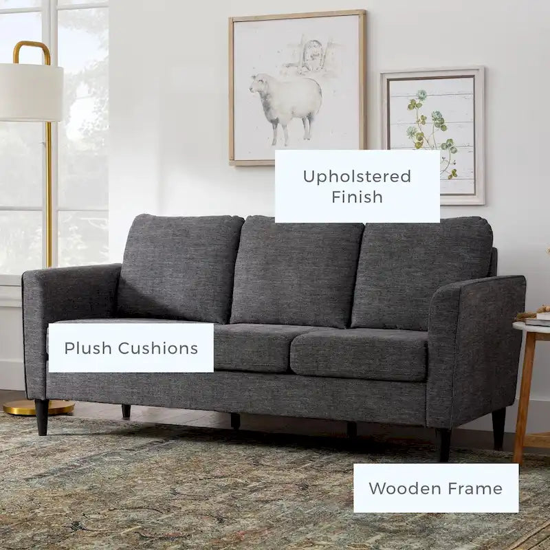 Canapé Brookside Clara 73 à accoudoirs incurvés et capitonnés