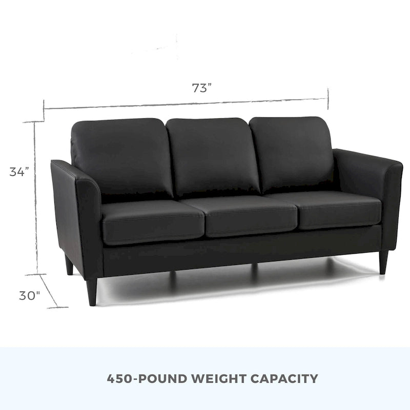 Canapé Brookside Clara 73 à accoudoirs incurvés et capitonnés