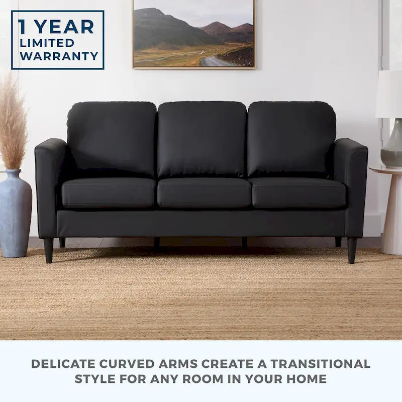 Canapé Brookside Clara 73 à accoudoirs incurvés et capitonnés