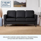 Canapé Brookside Clara 73 à accoudoirs incurvés et capitonnés