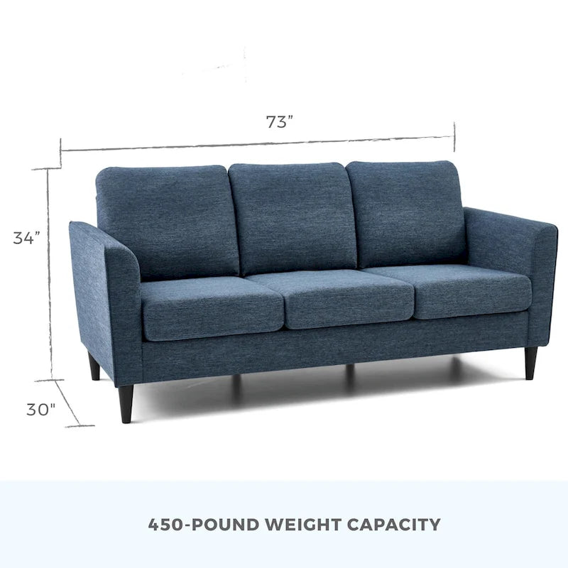 Canapé Brookside Clara 73 à accoudoirs incurvés et capitonnés