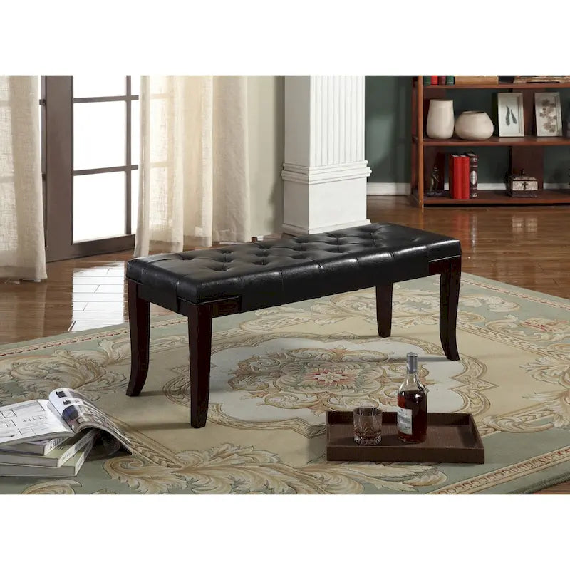 Banc ottoman capitonné Copper Grove Bloodroot Linon