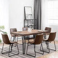 Ensemble de salle à manger industriel 7 pièces Aryven de Roundhill Furniture
