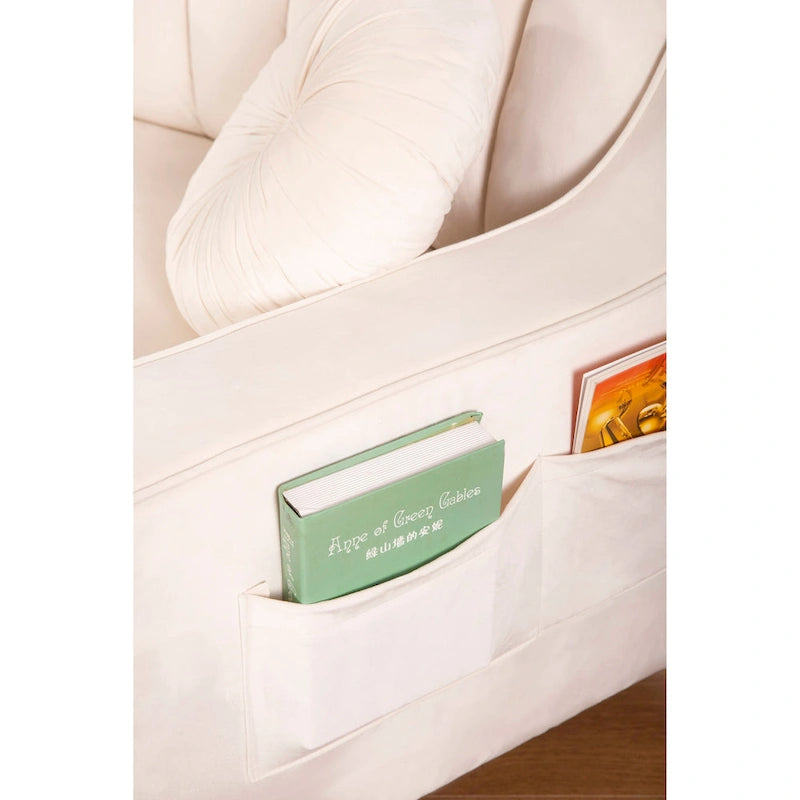 Canapés d'angle modulaires symétriques en velours, en forme de U, avec courbure arrondie - 141 cm de large