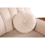 Canapés d'angle modulaires symétriques en velours, en forme de U, avec courbure arrondie - 141 cm de large