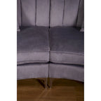 Canapés d'angle modulaires symétriques en velours, en forme de U, avec courbure arrondie - 141 cm de large