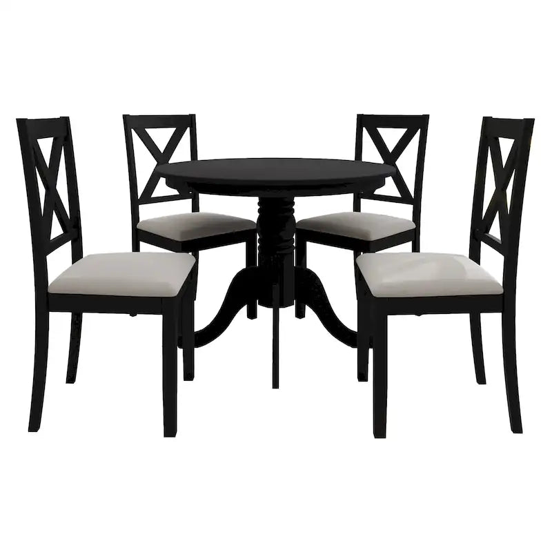 Ensemble de salle à manger rustique en bois 5 pièces CraftPorch
