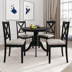 Ensemble de salle à manger rustique en bois 5 pièces CraftPorch