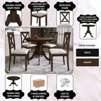 Ensemble de salle à manger rustique en bois 5 pièces CraftPorch