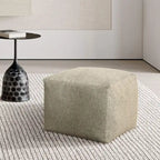 CraftPorch Glam 24 Inch Velvet Upholstered Pouf